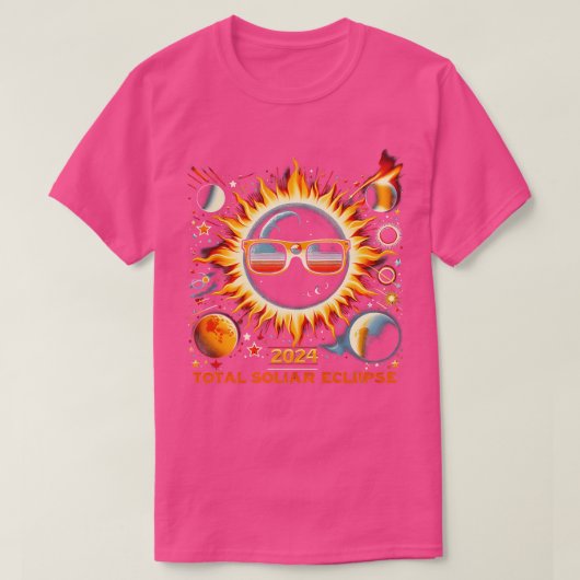 T-shirt Rétro Soleil Total Éclipse Solaire 8 avril 2024 To (Design devant)