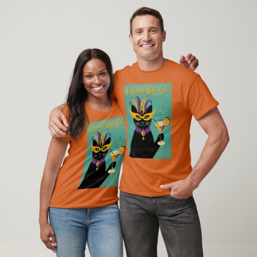 T-shirt Retro Sophisticats Its Time to Mardi Gras Martini (Unisexe)