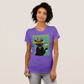 T-shirt Retro Sophisticats Its Time to Mardi Gras Martini (Devant entier)