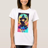 T-shirt rétro sorcière Halloween (Devant)