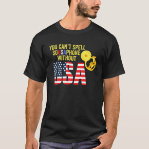 T-shirt Retro Sousaphone Music Brass Band USA Amérique