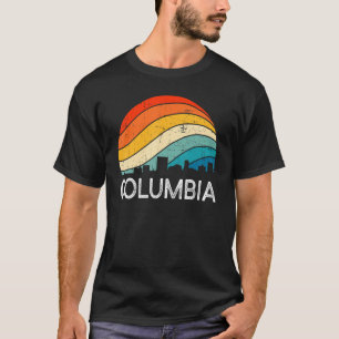 T-shirt Rétro South Carolina Ville Columbia Skyline Vintag