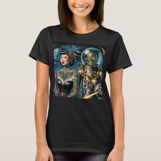 T-shirt Retro Space Explorers (Devant)