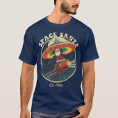 T-shirt Retro Space Santa Christmas Shirt (Devant)