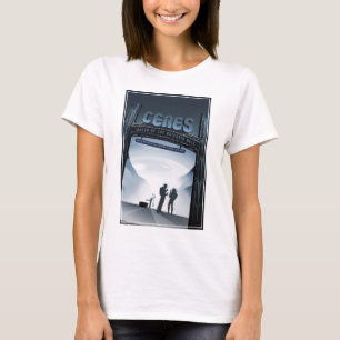 T-shirt Retro Space Travel Poster-Nwarf Planet Ceres.