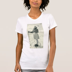 T-SHIRT RÉTRO SPORT DE FILLE DE SKI