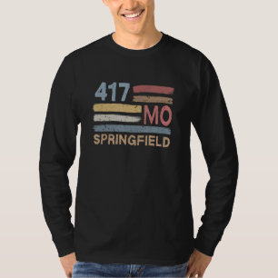 T-shirt Retro Springfield Area Code 417 Résidents State Mi