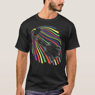 T-shirt Rétro SR71 Jet Avion militaire américain Black Bir