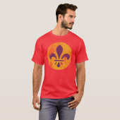 T-shirt Rétro St Louis patriotique Flag Fleur De Lis (Devant entier)