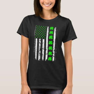 T-shirt Retro St Patrick's Day Drapeau vert irlandais amér