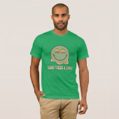 T-shirt Retro St. Patrick's Day Good Vibes & Luck Smiley  (Devant entier)