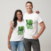 T-shirt Retro St Patrick's Day Love Clover Green Plaid  (Unisexe)