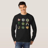 T-shirt Retro St Patricks Day Lucky Vibes Shamrock For Men (Devant entier)