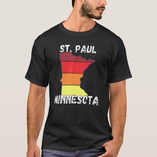 T-shirt Retro St Paul MN Minnesota City Apparel (Devant)