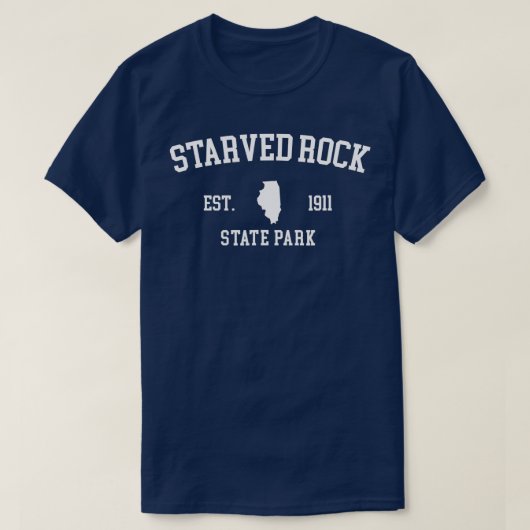 T-shirt Retro Starved Rock State Park Randonnée Illinois E (Design devant)