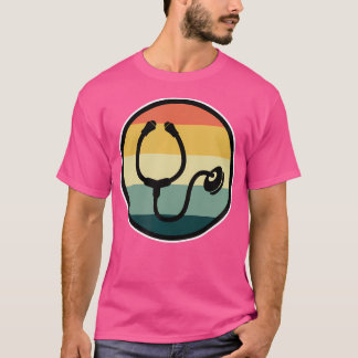 T-shirt Retro Stethoscope Med School Étudiants Médicales D