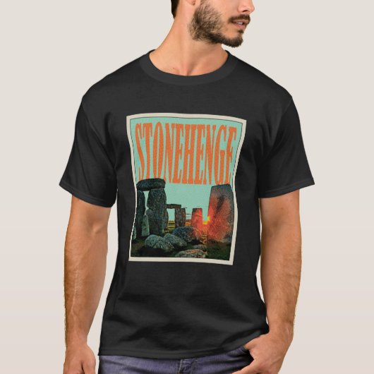 T-shirt Retro Stonehenge Angleterre Souvenir (Devant)