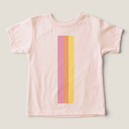 T-shirt Retro Stripes Toddler (Orange Multi) (Design Recto)