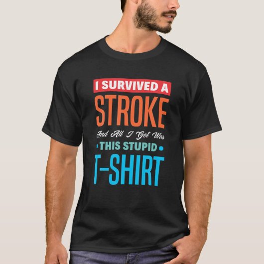 T-shirt Rétro Stroke Survivante Stroke Sensibilisation T S (Devant)