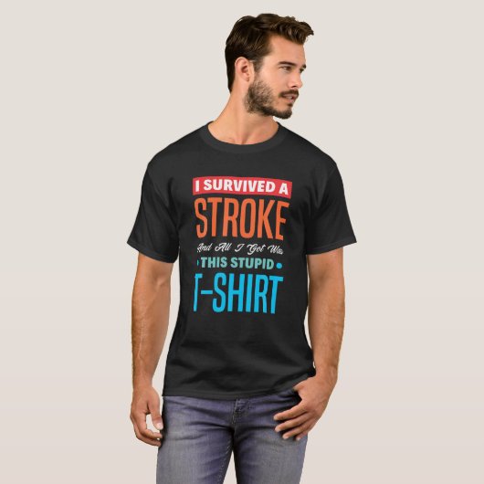 T-shirt Rétro Stroke Survivante Stroke Sensibilisation T S (Devant entier)