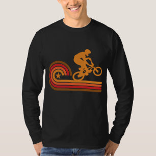 T-shirt Rétro Style BMX Vélo Rider Vintage