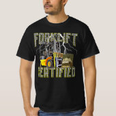 T-shirt Retro style Funny Forclift Operator Forklift (Devant)