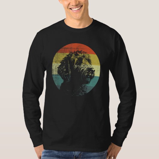 T-shirt Retro Style Goldendoodle Dog (Devant)