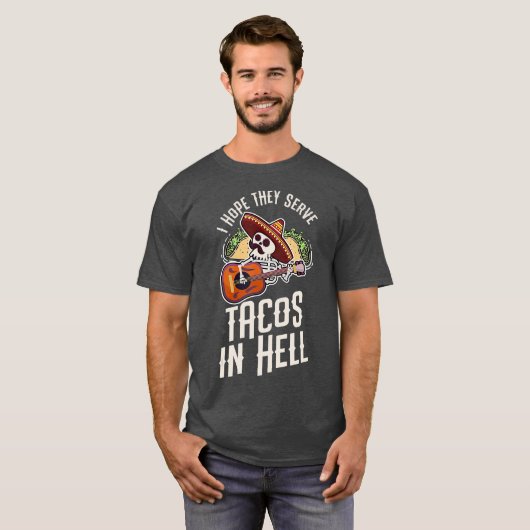 T-shirt Retro Style I Hope Ils Servent Tacos en Enfer Cade (Devant entier)