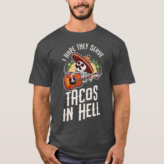 T-shirt Retro Style I Hope Ils Servent Tacos en Enfer Cade (Devant)