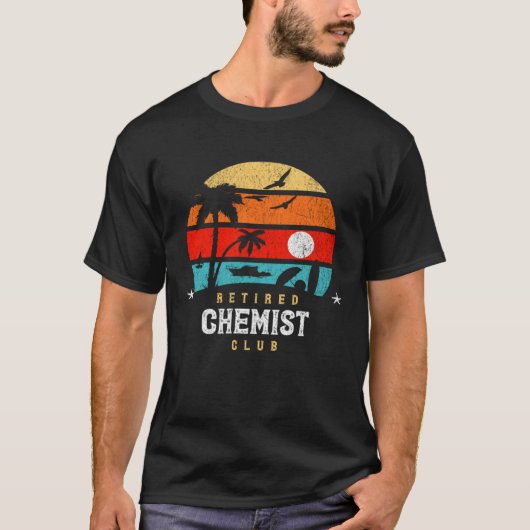 T-shirt Retro Style Retirement Gag Idea Funny Retired Chem (Devant)