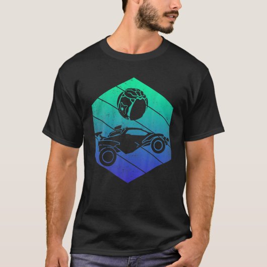 T-shirt Retro Style Rocket RC Soccer Car League Jeu amusan (Devant)