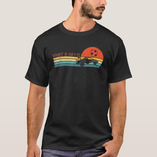 T-shirt Retro Style Rocket RC Soccer Car League Jeu amusan (Devant)