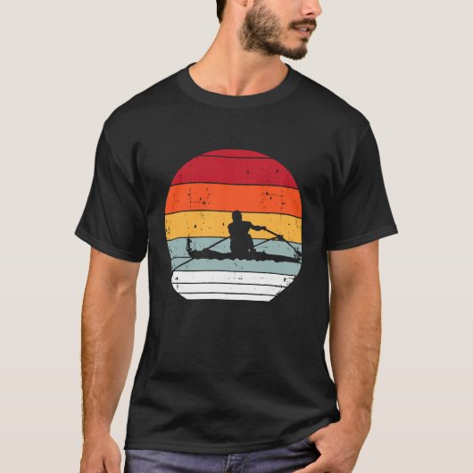 T-shirt Retro Style Rowing Funny Rower Boot Team Cadeau M (Devant)