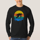 T-shirt Retro Style Turtle Silhouette Save The Turtles Und (Devant)