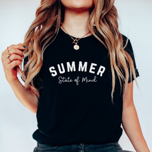T-shirt Retro Summer State of Mind; Cute Vacation Quote