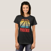 T-shirt Retro Sun Basketball Phoenix Design (Devant entier)