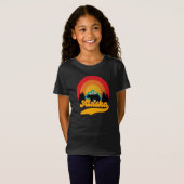 T-Shirt Retro Sunset Alaska Juneau Bear Mountains Wild AK (Devant entier)