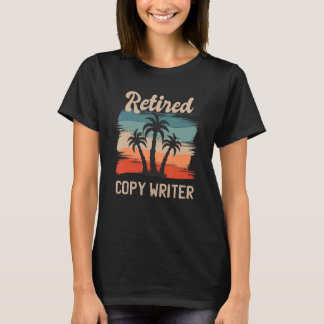 T-shirt Retro Sunset Beach Retirement Quote Retired Copy W
