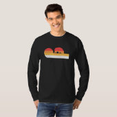 T-shirt Retro Sunset Bison américain (Devant entier)