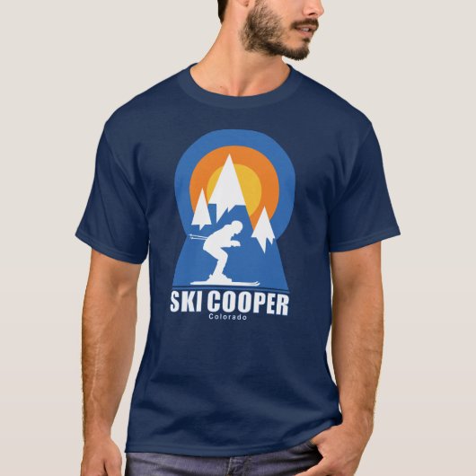 T-Shirt Rétro Sunset Cooper Ski (Devant)