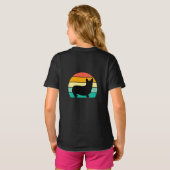 T-Shirt Retro Sunset Corgi (Dos entier)