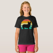 T-Shirt Retro Sunset Corgi (Devant entier)
