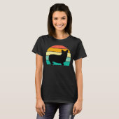 T-Shirt Retro Sunset Corgi (Devant entier)