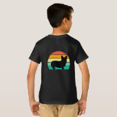 T-Shirt Retro Sunset Corgi (Dos entier)