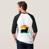 T-Shirt Retro Sunset Corgi (Dos entier)