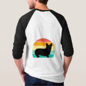 T-Shirt Retro Sunset Corgi (Dos)
