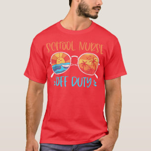 T-shirt Retro Sunset École Infirmière Hors Service Dernier