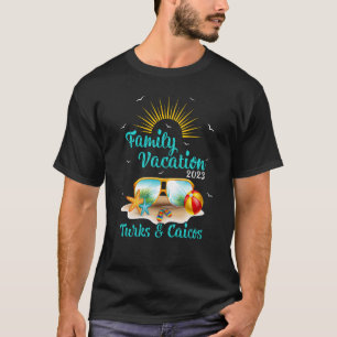 T-shirt Retro Sunset Family Vacation 2023 Turks & Caicos B