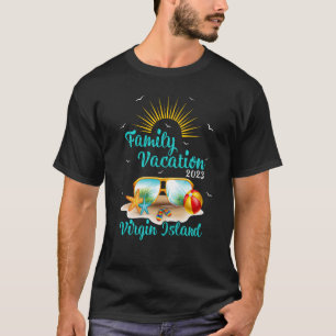 T-shirt Retro Sunset Family Vacation 2023 Virgin Island Be
