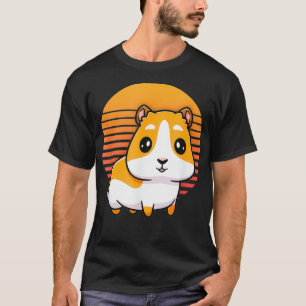 T-shirt Retro Sunset Guinea Pig s Pour Enfants Hommes Femm
